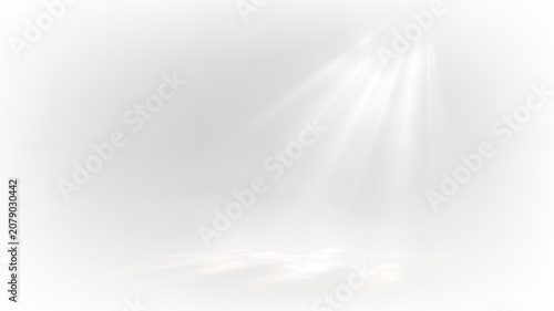Fotografía Volumetric white light beam with divine rays isolated PNG