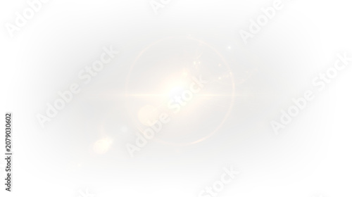 Fotografía Realistic sun rays with warm glow and lens flare PNG