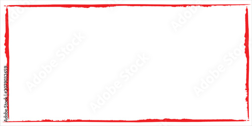 Red Grunge Border Frame With Blank White Center For Backgrounds Posters Invitations And Design