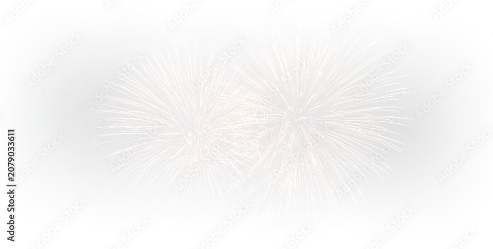 Obraz premium Festive golden fireworks burst with radiant sparkling glow PNG