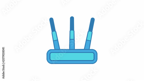 Wireless Router Device Vector Icon for WiFi and Internet Network