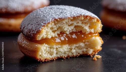 cross-section of a delicious-looking jam sandwich cake