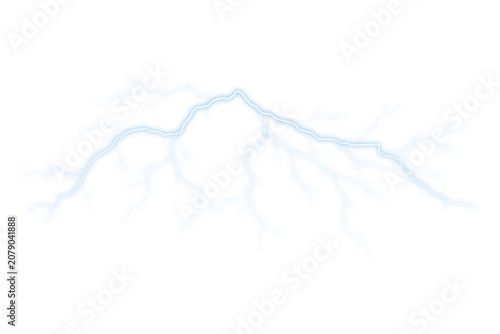 Electric blue lightning PNG isolated on transparent background with branching thunder bolts, glowing plasma energy, bright electric flash and realistic storm effect