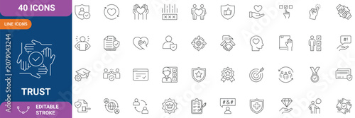 Fotografie Trust icon set