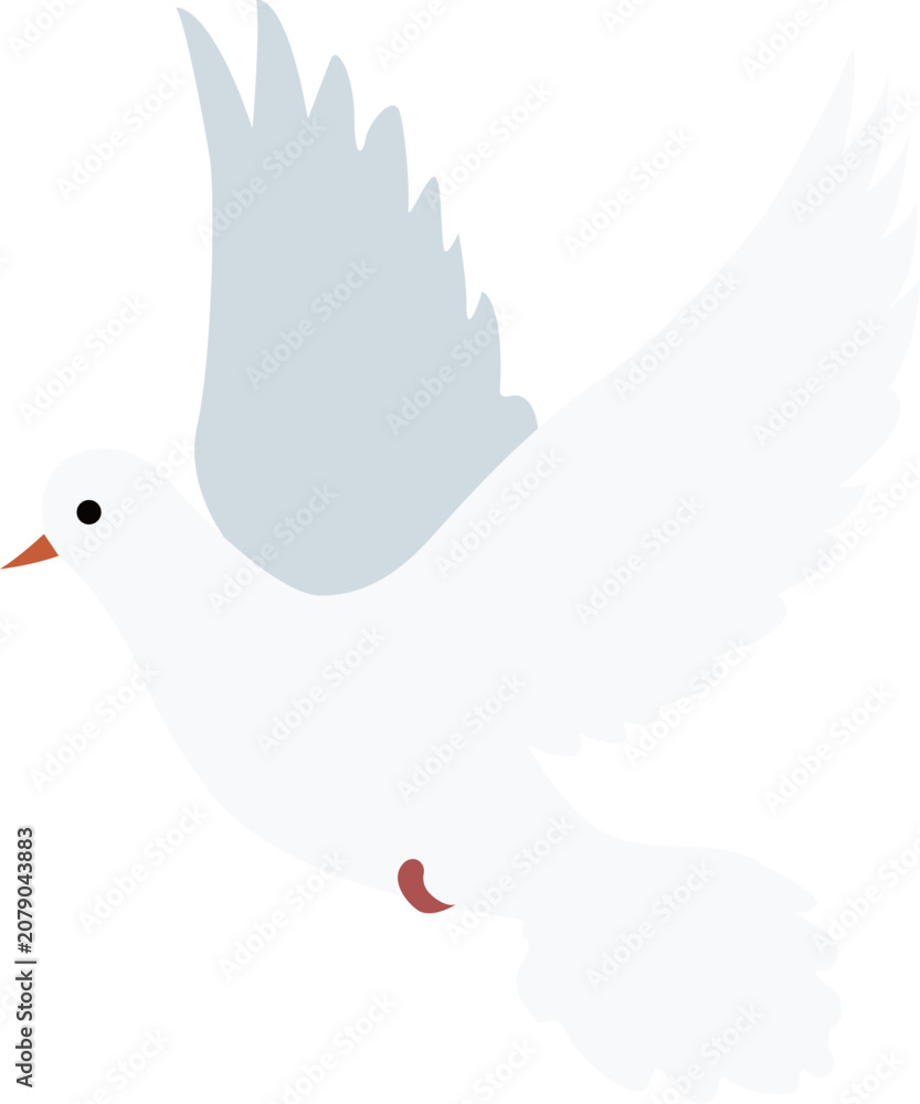 Fototapeta premium White Dove Flying Peace Bird design