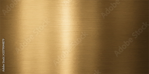 Abstract Brushed Gold Metal Texture Background with Polished Metallic Steel Surface Pattern on Stainless Aluminum Plate for Modern Industrial Wallpaper Design