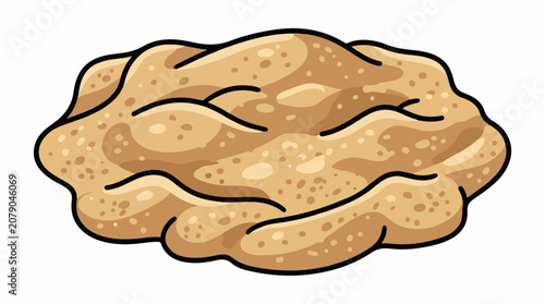 A loaf of bread on a table.
