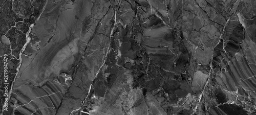 Luxury glossy black marble stone texture.