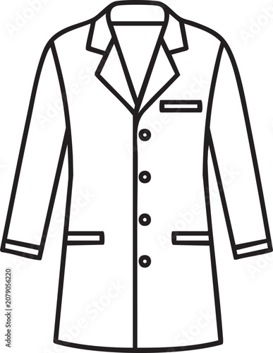 A stylish illustration of a blazer with buttons and pockets