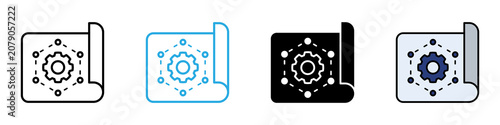 Foto Prototyping multi - style icon design concept