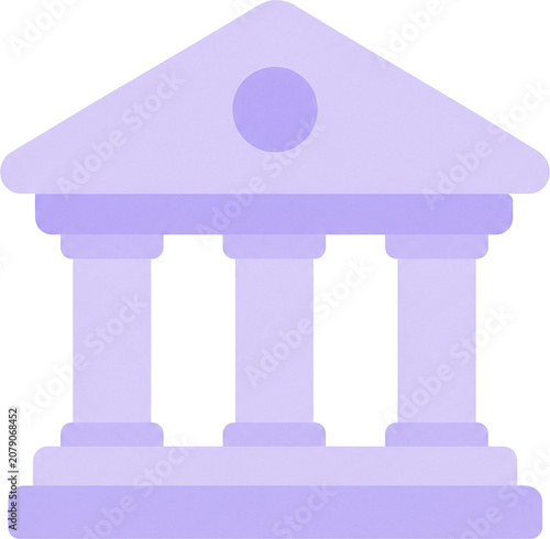 Flat Pastel Financial and Business Icon Clipart Set Isolated on Transparent Background