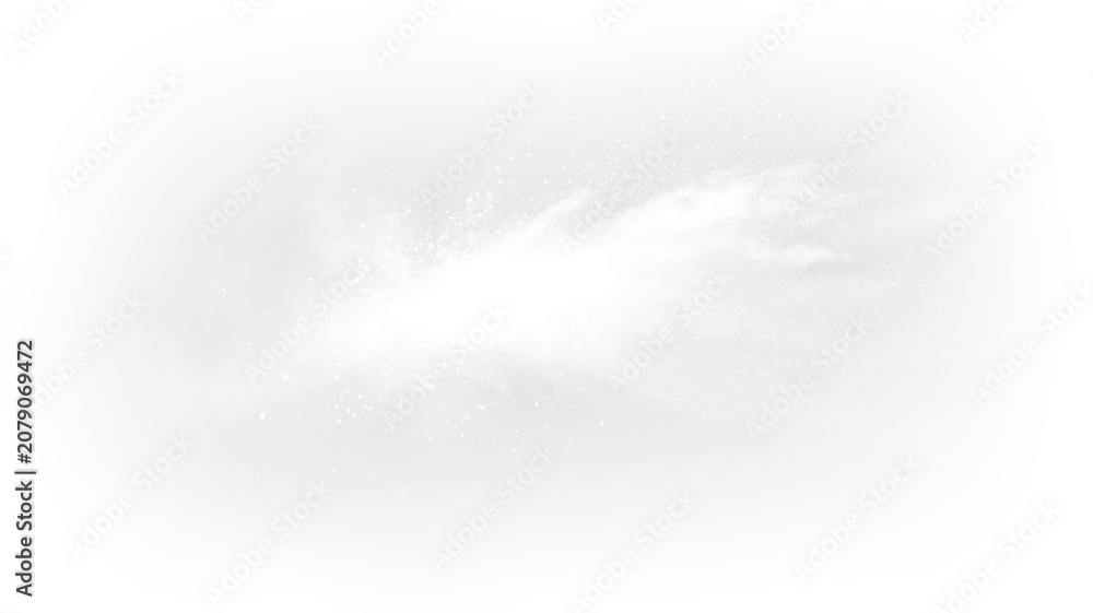 Fototapeta premium White powder explosion with flour dust and abstract motion effect