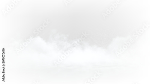 Foto White flour powder burst with airborne dust and soft diffusion lighting