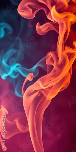 Whispy tendrils of smoke curl into abstract shapes, foggy formations, atmospheric art