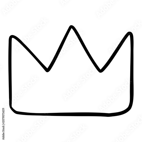 A hand-drawn crown icon symbolizing royalty, achievement, and premium quality.