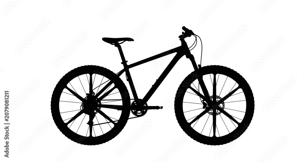 Fototapeta premium Mountain bike silhouette for cycling and outdoor sports