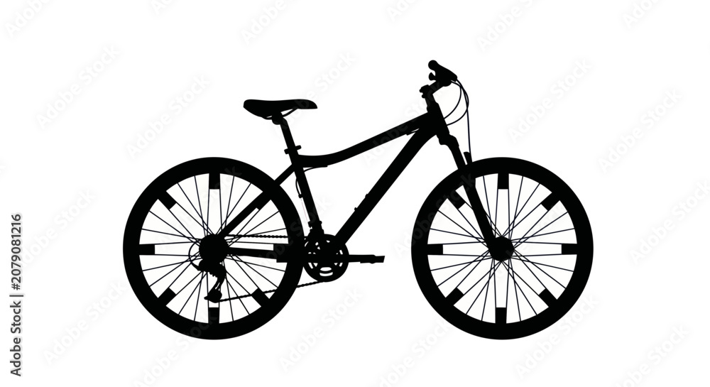 Fototapeta premium Mountain bike silhouette profile for sports design