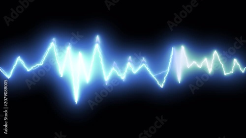 Electric lightning vfx with bright blue glowing waveforms and crackling sparks, perfect for adding energy and excitement to video projects. 4K - Alpha Channel