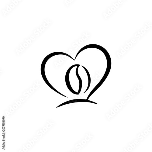 Minimalist Line Art Heart Shape Outline Vector Illustration for Logo Design