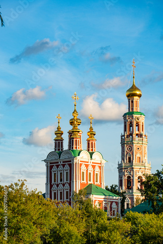 Photography Epic Novodevichy convent ancient Russian orthodox architecture landscape panorama