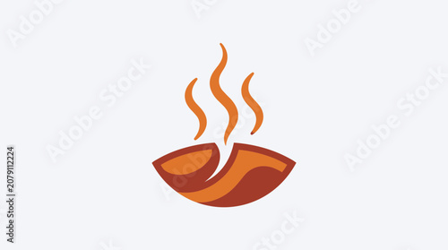 A steaming bowl of food icon.