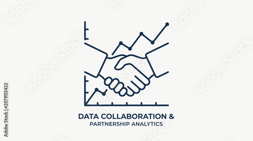 Data collaboration and partnership analytics logo.