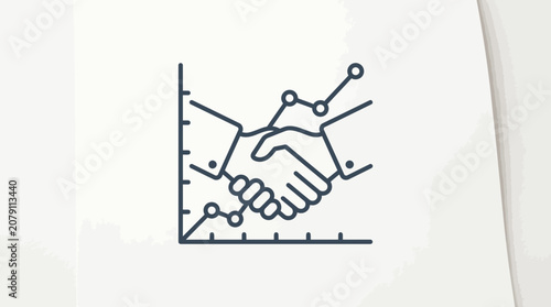 Handshake agreement and graph line growth.