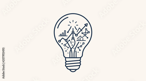 Eco friendly idea light bulb illustration.