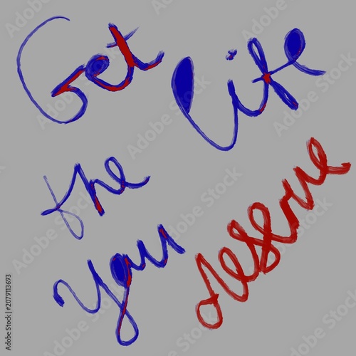 happy life quote text hand writing 