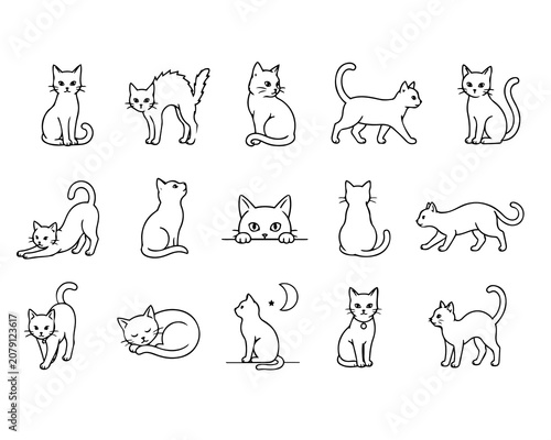 Halloween black cat icons