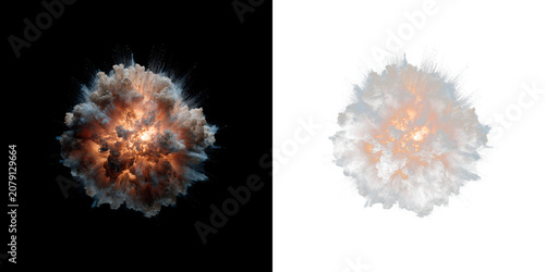 Burning fire explosion with realistic flame effect transparent PNG