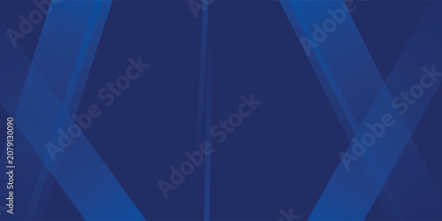 Tableau sur toile Abstract blue background with glowing geometric lines