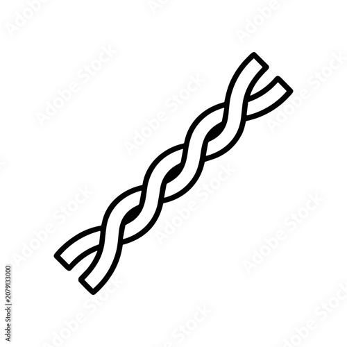 Foto Twisted metal wire cable strand closeup.