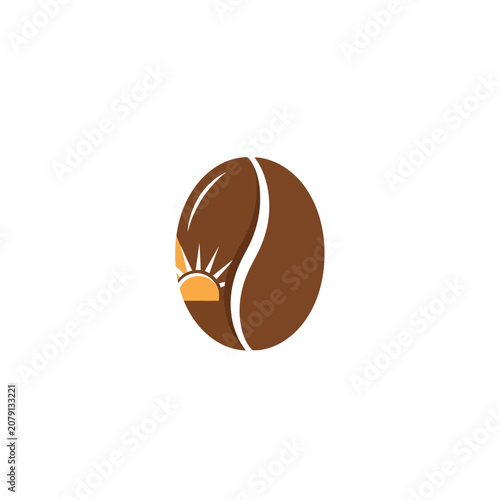Coffee Bean Sunrise Logo