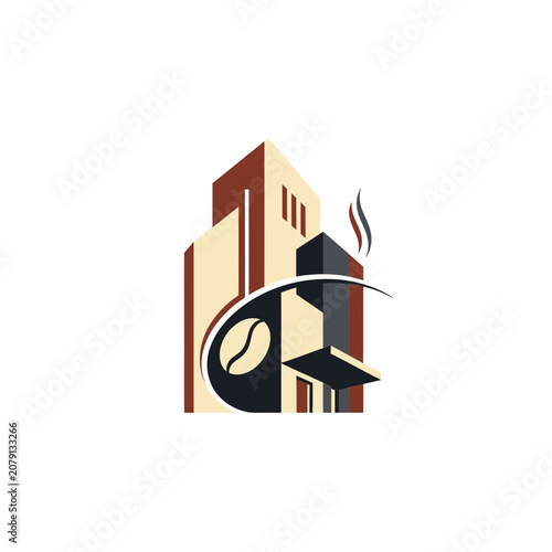 Coffee building logo