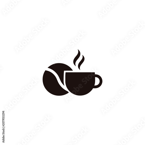Coffee cup and bean icon
