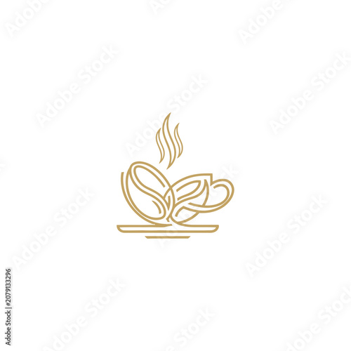 Coffee Cup Bean Logo