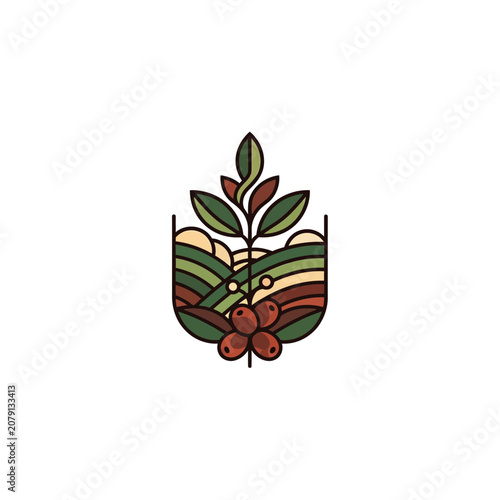 Coffee Plant Emblem
