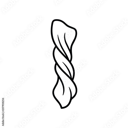 Obraz na plátne Detailed illustration of a twisted rope.