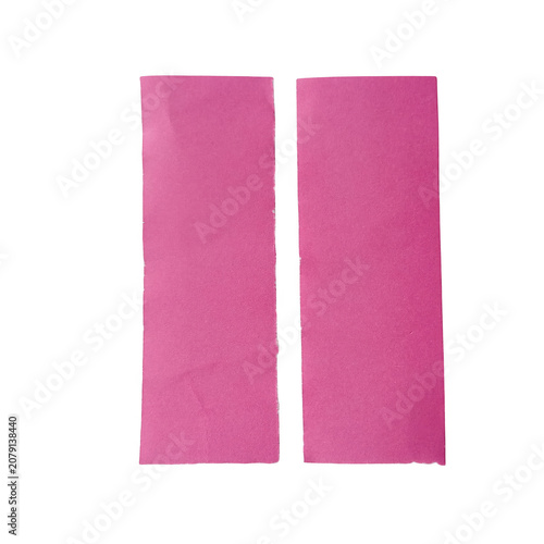 Two pink folded towels on shelf isolated on transparent background