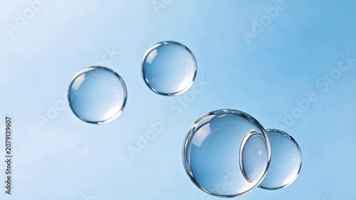 Water droplets suspended in air