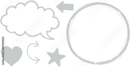 Cuadro en lienzo Colorful empty speech and thought bubbles overlap on a white background, conveyi
