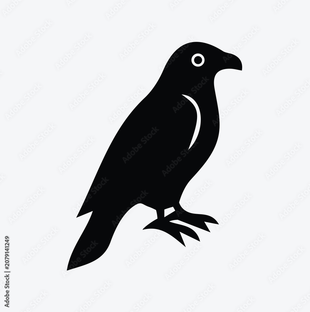 Fototapeta premium Parrot Silhouette Vector Illustration Isolated on White Background