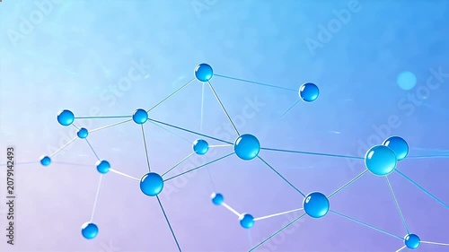 Abstract blue molecular structure