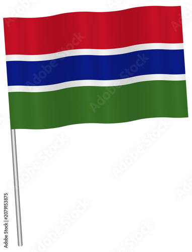 Gambia wave flag icon vector illustration
