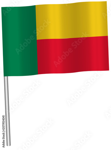 Benin wave flag icon vector illustration