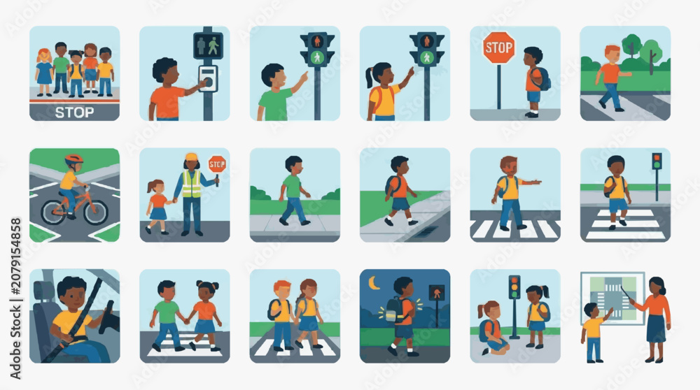 Fototapeta premium Children playing outdoor school sports activities.