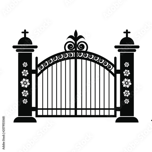 Dia dos Finados gate vector illustration