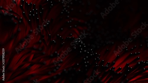 Red algae swaying in underwater currents