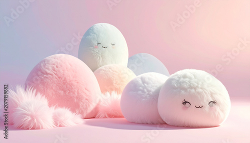 Cute Pastel Plush Creatures